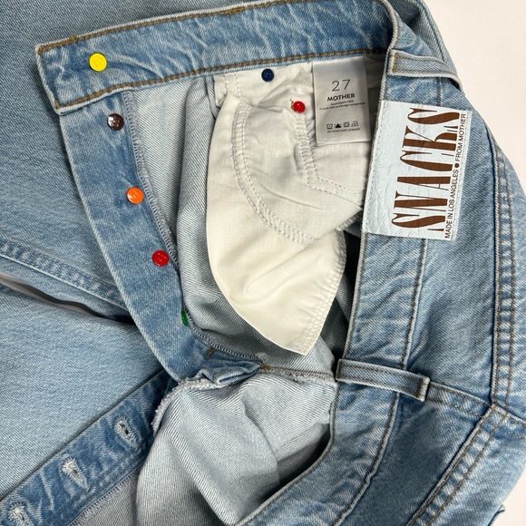 MOTHER | SNACKS! The Pleated Fun Dip Puddle Jeans NWT Retail $228 - Picture 9 of 11